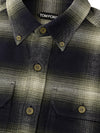 Tom Ford Camicia Western Uomo a Quadri - Verde e Blu da uomo