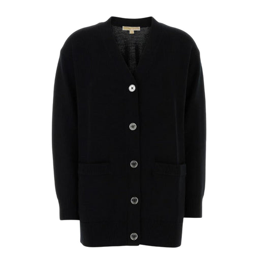 MICHAEL KORS cardigan donna michael kors - easy merino boxy cardi - nero da donna