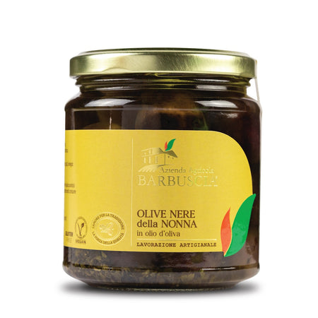 Barbuscia - Olive nere della nonna in olio di oliva 280 gr