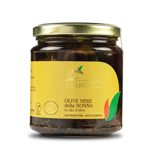 Barbuscia - Olive nere della nonna in olio di oliva 280 gr