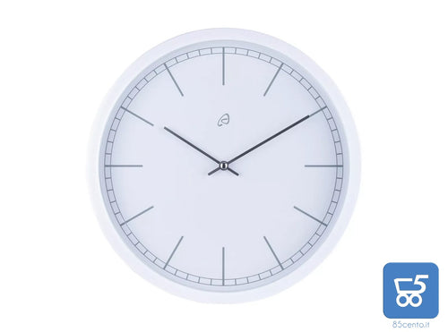 Orologio da Parete Moderno per Soggiorno Cucina Ufficio Bianco 30 x 4 cm