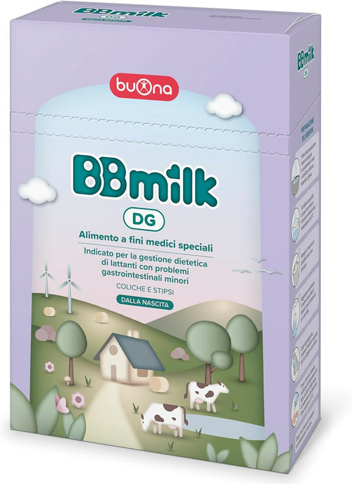 2x BBmilk DG - Latte Biologico in Polvere Alimento a fini medici speciali indicato per la gestione dietetica di lattanti con problemi gastrointestinali minori - coliche e stipsi - 2 Confezioni da 400gr ciascuna - 800gr totale
