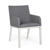 Sedia con braccioli Owen, struttura in alluminio, cuscini imbottiti comodi