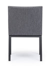 Sedia con braccioli Owen, struttura in alluminio, cuscini imbottiti comodi