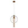 Sospensione Contemporanea Flusso Grande In Metallo Bronzo 1 Luce