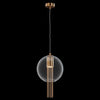 Sospensione Contemporanea Flusso Grande In Metallo Bronzo 1 Luce