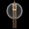 Sospensione Contemporanea Flusso Grande In Metallo Bronzo 1 Luce