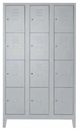 Armadio casellario in metallo verniciato a 12 vani per ufficio cm. 98x38/50x180h
