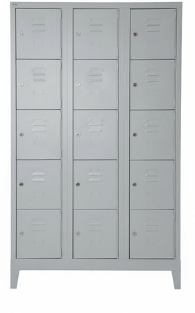 Armadio casellario in metallo a 15 vani da ufficio cm. 98x38/50x180h