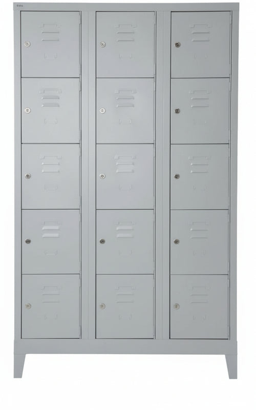 Armadio casellario in metallo a 15 vani da ufficio cm. 98x38/50x180h