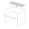 PIANO TOP PER CALL CENTER ECO CM. 125x30