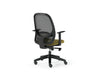 Poltroncina ergonomica per SMART WORKING in tessuto o ecopelle con braccioli fissi