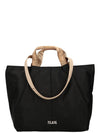 Borsa donna shopper 1ª Classe nera in tessuto tecnico capiente con tasca zip
