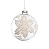 Pallina in vetro trasparente con decorazioni per albero di Natale da Ø 10 cm