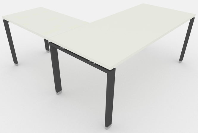 Scrivania direzionale in legno con gambe metalliche a cavalletto o a ponte cm. 180/200x90x73,4h