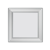 Pannello Bianco completo per boiserie 80x55x1,9cm con cornice in Duropolimero e riempimento in cartongesso