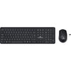 Pacchetto mouse tastiera nera wireless SLIM