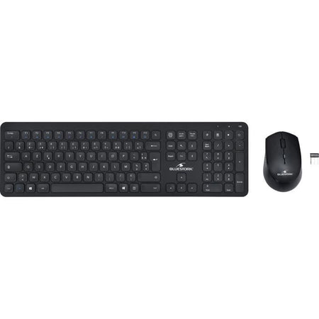 Pacchetto mouse tastiera nera wireless SLIM
