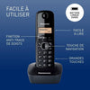 Panasonic KX-TG1611FRH Telefono cordless solo senza segreteria nera