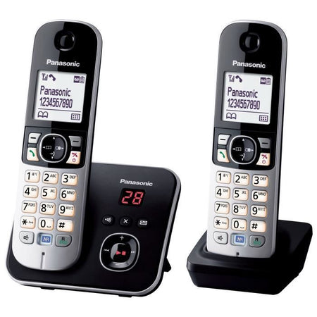 Segreteria telefonica per telefoni cordless Panasonic KX-TG6822 Duo nero grigio
