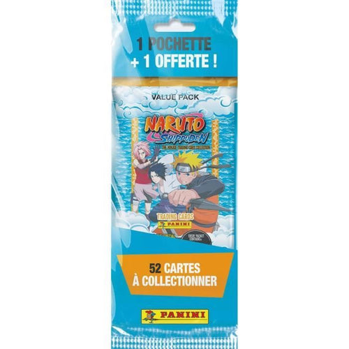 Fat pack 1 tasca acquistata + 1 omaggio - PANINI - Naruto - 52 carte