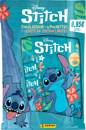 Starter pack collezione - PANINI - STITCH TC - 1 raccoglitore + 2 tasche - 12 carte + 1 carta EL