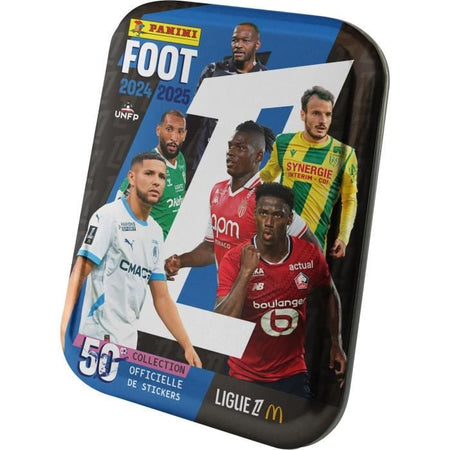 Scatola di metallo - PANINI - Calcio Ligue 1 2024-2025 - McDonald's - 12 tasche - 84 figurine