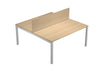 Scrivania da ufficio a due postazioni con fianchi 50x50 e pannello divisorio cm. 120/140/160/180x168x73h