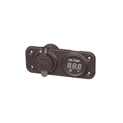 Pannello Con Presa Usb E Voltmetro