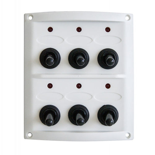 Pannello Elettrico Bianco 6 Int.Con Led