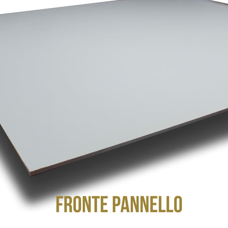 Kit 2ml di Boiserie in legno MASSICCIO (200x100cm) laccato bianco inclusi PANNELLI 60x60cm e cornice interna - Eternal Parquet