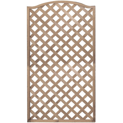 Pannello grigliato Patio Onda in legno tropicale naturale per recinzioni giardino e terrazzo