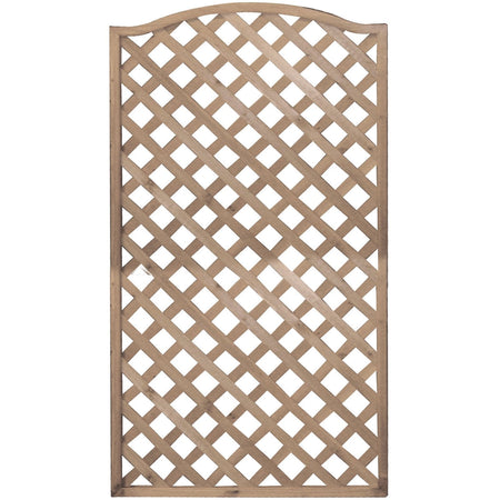 Pannello grigliato "Patio" Onda in legno tropicale naturale per recinzioni giardino e terrazzo