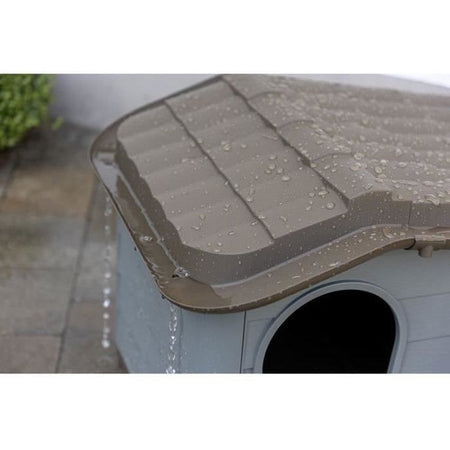House for Cats Paola Eco Kerbl - 60 x 51 x 41 cm - grigio e marrone - plastica riciclata