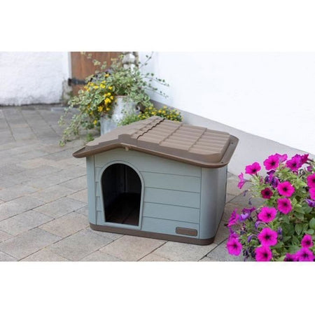 House for Cats Paola Eco Kerbl - 60 x 51 x 41 cm - grigio e marrone - plastica riciclata