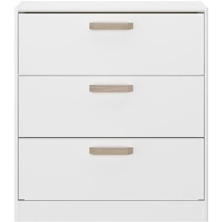 Cassettiera 3 cassetti DREAM - Truciolare - Decoro bianco - L79,7 x H87,8 x P43,8 cm