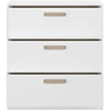 Cassettiera 3 cassetti DREAM - Truciolare - Decoro bianco - L79,7 x H87,8 x P43,8 cm