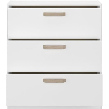 Cassettiera 3 cassetti DREAM - Truciolare - Decoro bianco - L79,7 x H87,8 x P43,8 cm