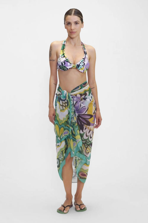 Pareo in tessuto fantasia multicolor | MARINA ABAGNALE