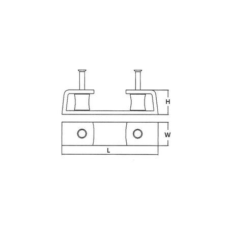 Passacavo A Rullo Mm.260X45X75H