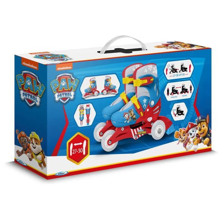 Pattini in linea due in uno - PAW PATROL - PAT PATROUILLE - 3 Ruote - Tri skate e Roller in lino - Misura regolabile 27-30