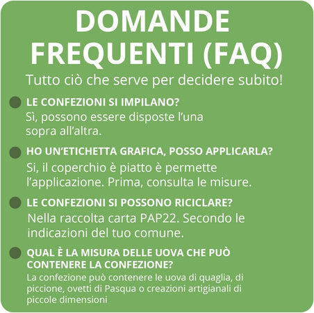 50x Confezioni da 18 Uova di Quaglia In Cartone Con Coperchio Portauova da Materiale Riciclato