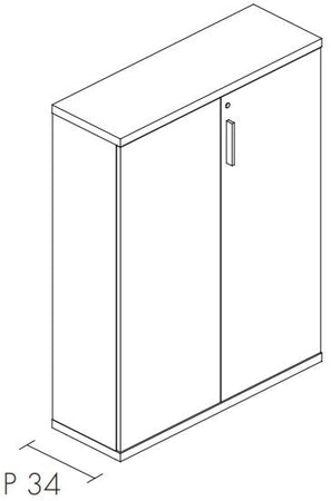 Mobile libreria per archivio documenti cm. 90,2x33,8/43,4x120h