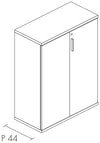 Mobile libreria per archivio documenti cm. 90,2x33,8/43,4x120h