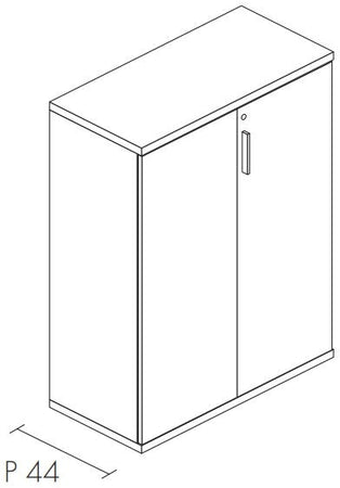 Mobile libreria per archivio documenti cm. 90,2x33,8/43,4x120h