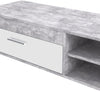 Mobile TV PILVI Contemporary - Cemento bianco e grigio chiaro - L 120 x P 42,1 x H 31,8 cm