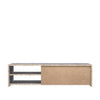 Mobile TV PILVI Contemporary - Cemento bianco e grigio chiaro - L 120 x P 42,1 x H 31,8 cm