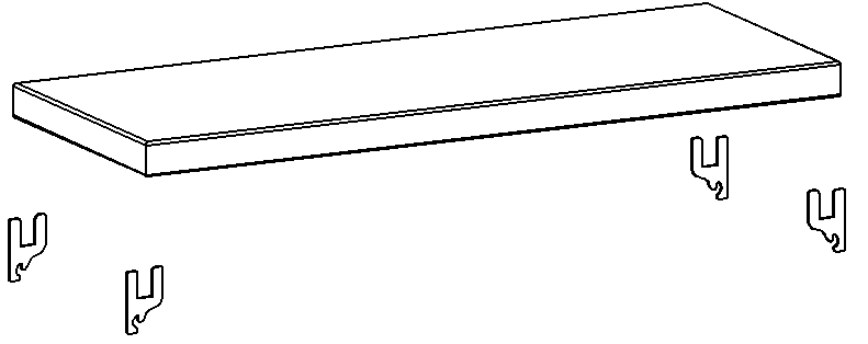 Piano zincato aggiuntivo cm. 120x60 da magazzino