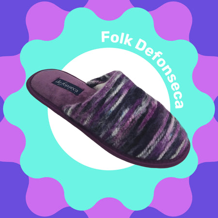 de fonseca Folk Meravigliose Ciabatte Artistiche da Donna, Pantofole Invernali in Cotone di Prima Scelta, Slippers Comode e Lavabili per Casa, Ultima Moda qualità