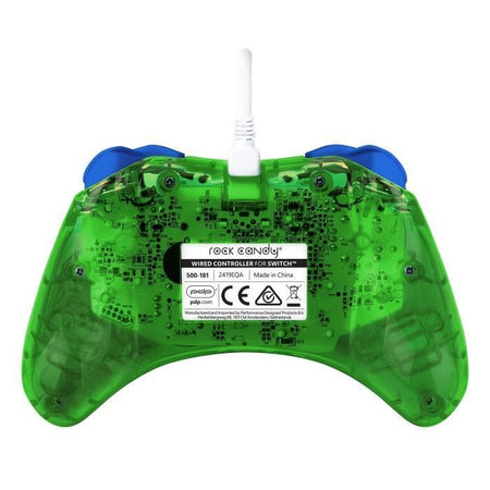 Gamepad - Rock Candy - Super Mario LUIGI - Cablato - Colori vivaci - Ergonomico